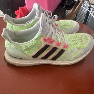 Adidas men’s  Neon Green and Pink Sneakers